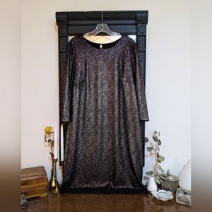 Purple and Silver Glitter Ombre Cocktail Dress